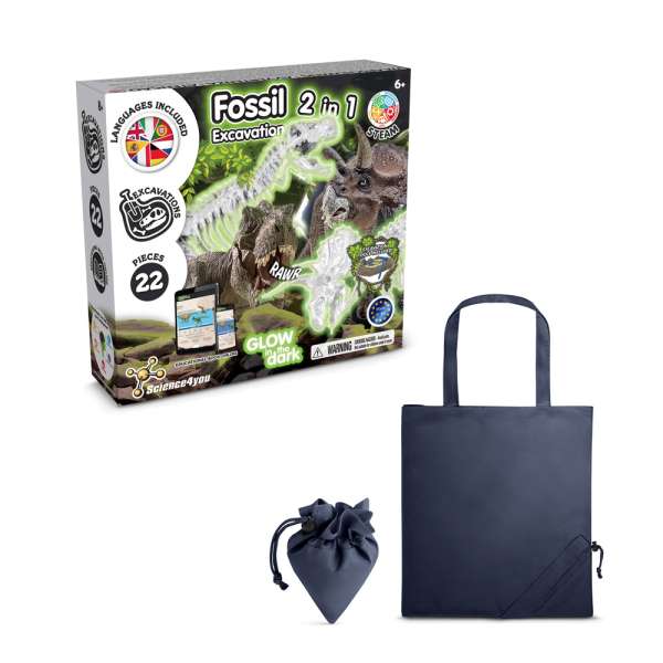 2 in 1 Fossil Excavation Kit V Lernspiel lieferung inklusive einer faltbaren geschenktasche aus 190T