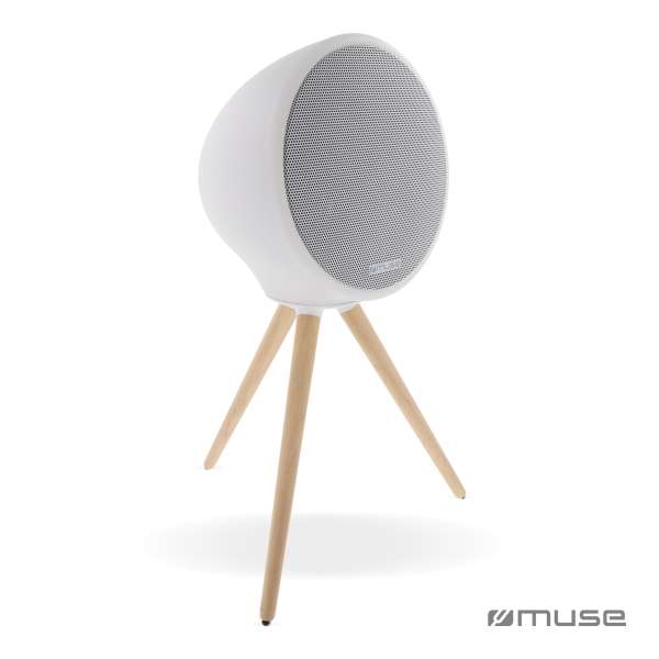 Muse Voll-LED, spritzwassergeschützter Bluetooth-Lautsprecher mit Stativ 100W