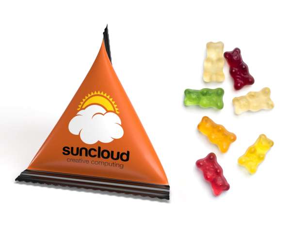 Mini Tetraeder Fruchtgummi