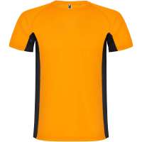 Fluor Orange, schwarz