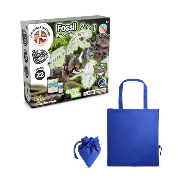 2 in 1 Fossil Excavation Kit V Lernspiel lieferung inklusive einer faltbaren geschenktasche aus 190T