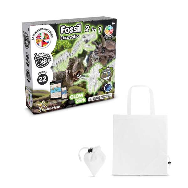 2 in 1 Fossil Excavation Kit V Lernspiel lieferung inklusive einer faltbaren geschenktasche aus 190T