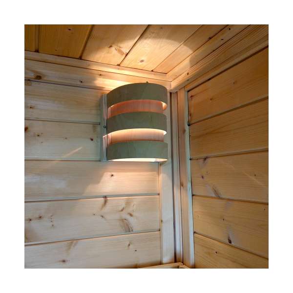 Sauna-Lampenschirm, halbrund aus Holz (20 cm)