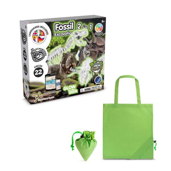 2 in 1 Fossil Excavation Kit V Lernspiel lieferung inklusive einer faltbaren geschenktasche aus 190T