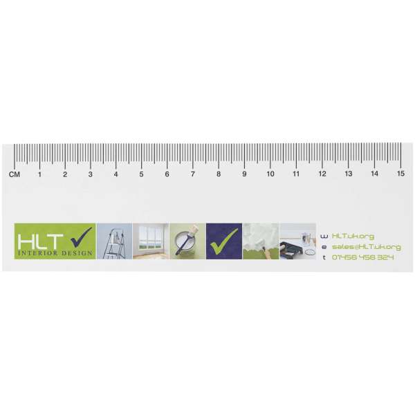 Sticky-Mate® Haftnotizen mit gedrucktem 15 cm Lineal aus recyceltem Material