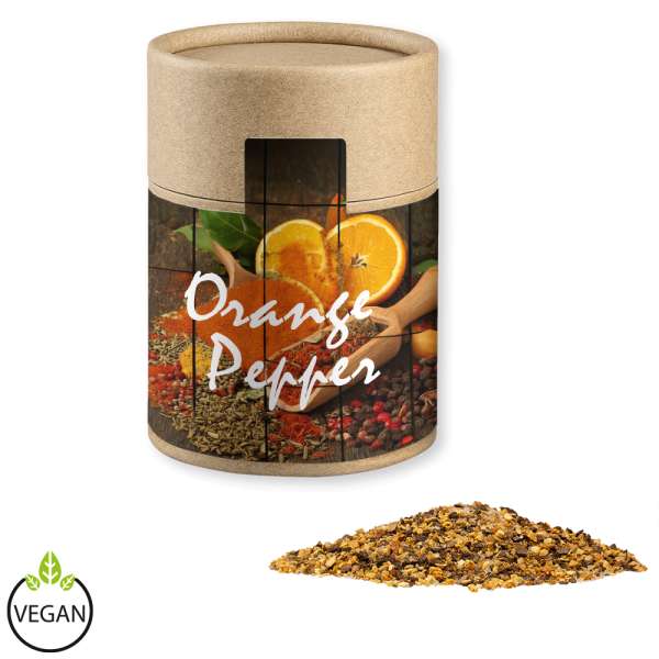 Gewürzmischung Orangen-Pfeffer, ca. 75g, Kraftpapierdose Midi