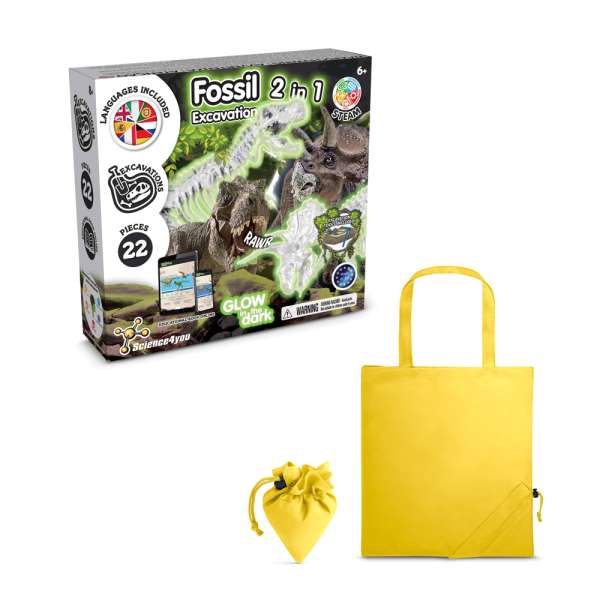 2 in 1 Fossil Excavation Kit V Lernspiel lieferung inklusive einer faltbaren geschenktasche aus 190T