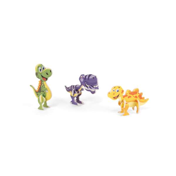 DINOSAURUS 3D-Puzzle in Dinosaurierform aus Papier und EVA