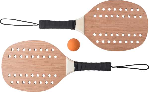 Tennisset aus Rosenholz Sergio